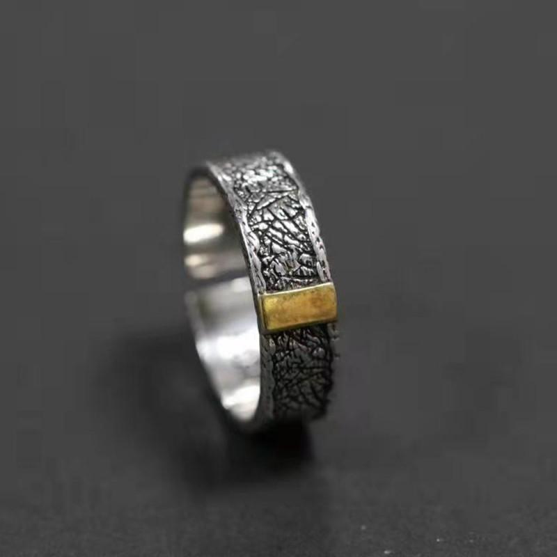 Adjustable Sterling Geometric Ring Men Women Vintage Minimalist Finger Unique Design