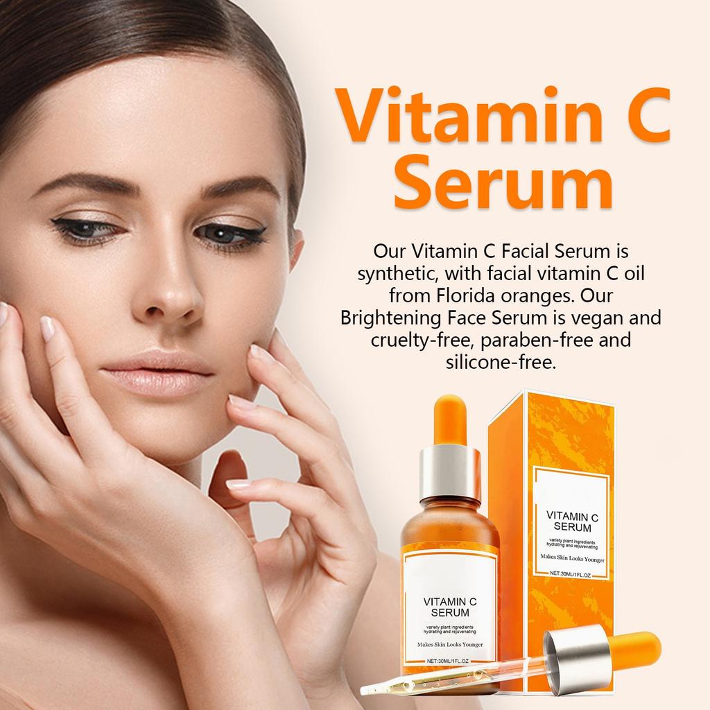 VitaminC Facial Serum Brightening Skin Color Hydrating Moisturizing Tender Moisturizing Facial Skin Serum 30ml