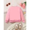 Cute Cartoon Duck Print, Girls' Comfortable 0-3 Years Toddler Daily Versatile Crewneck Sweatshirt
