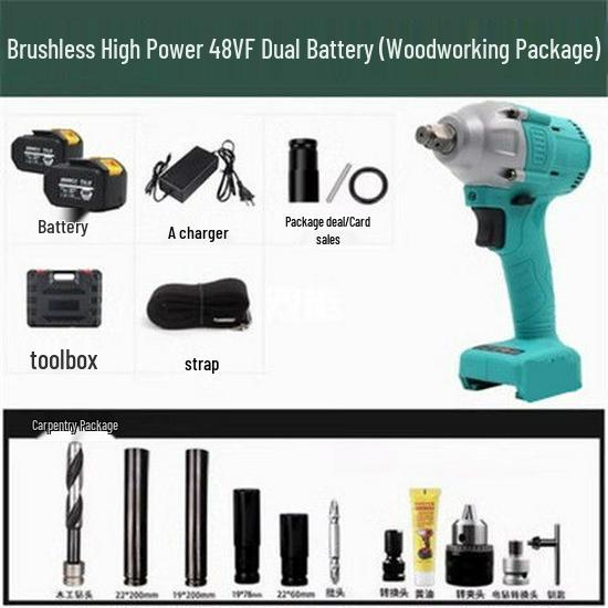 2106 Bürstenloser Hochdrehmoment Elektrischer Schlagschrauber für Gerüstbauer und Zimmerleute