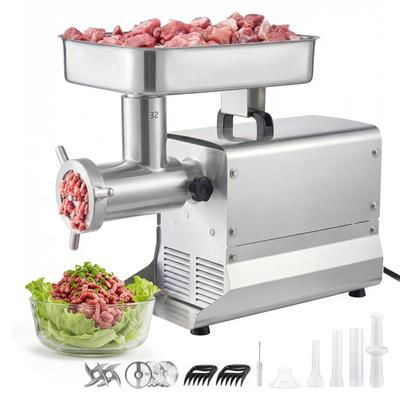 VEVOR Commercial Meat Grinder, 9.5 kg/Min Capacity, #32 Electric Meat Mincer with 3 Plates, 3 Sausage Stuff Tubes
