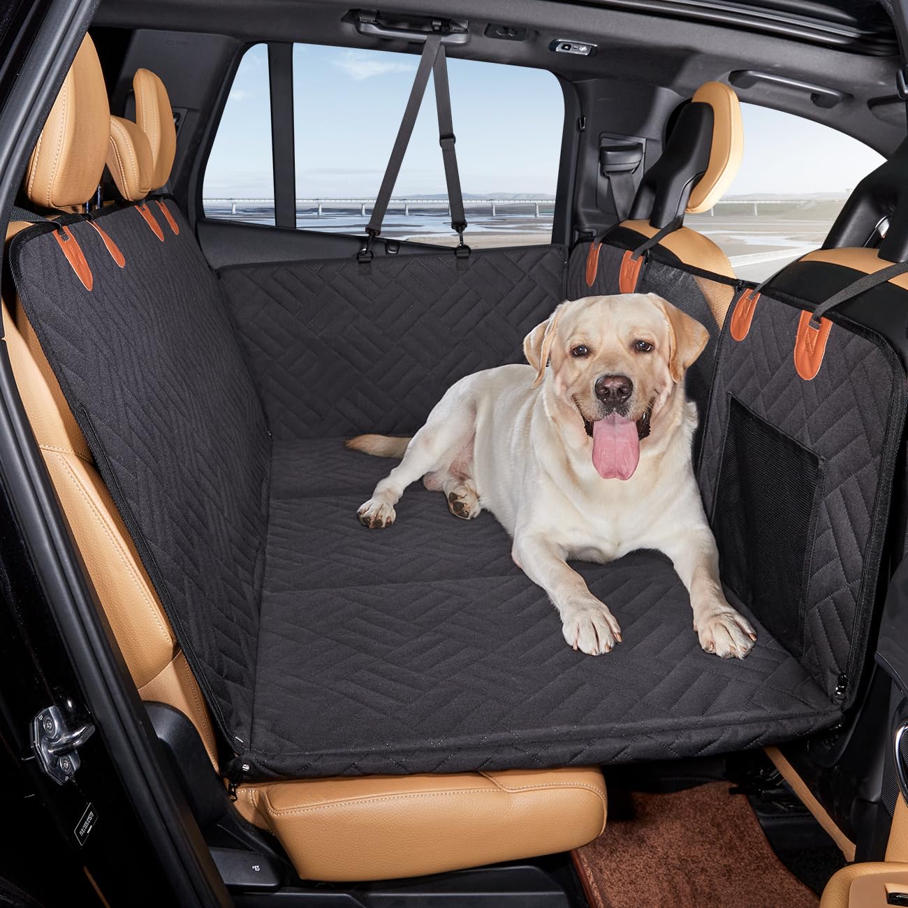 

Cavoyo осень новейший улучшенный материал сиденье для вождения домашних животных заднее сиденье автомобиля чехол для сиденья собаки большая кровать для вождения собак прочный универсальный расширение пространства водонепроницаемый чёрный