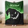 Custom Name The Nightmare Before Christmas Theme Printed Blanket - Perfect for Couch, Bed, Travel & Outdoor Use | Machine Washable, Cozy & Durable.