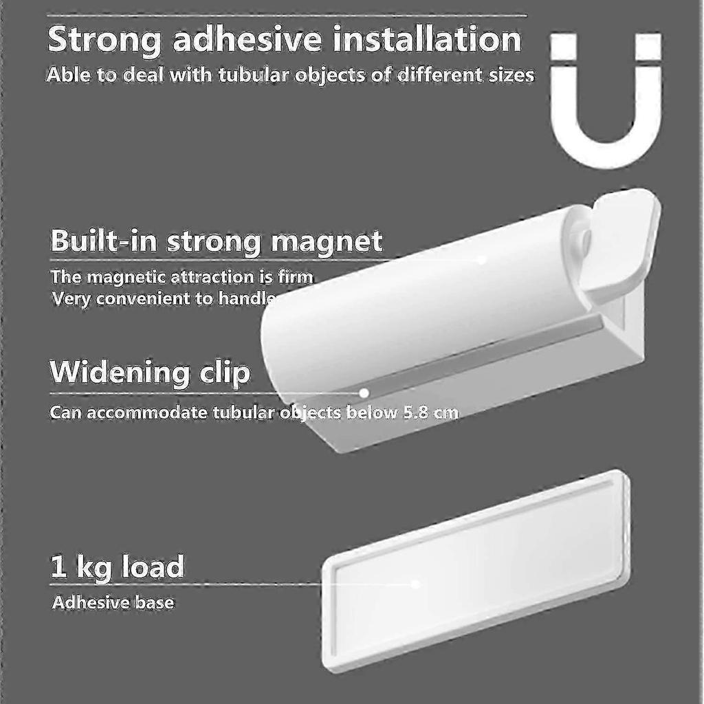 Wall-mounted Rolling Tube Toothpaste Squeezer Magnetic Toothpaste Seat Holder Stand Rotate Toothpaste Dispenser (white/3 piece)