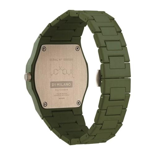 Authorized D1MILANO Men's PCBJ22 Military Green Polycarbonate Watch
