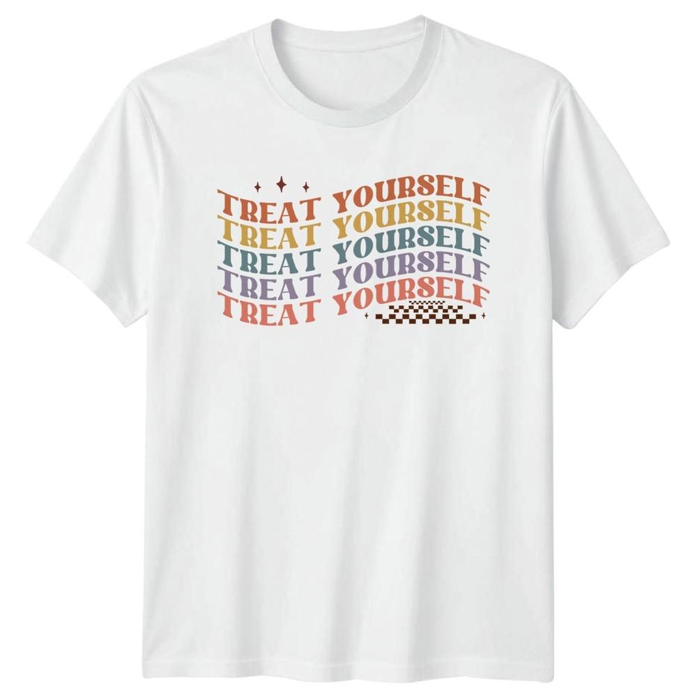 Treat Yourself Treat Yourself TShirt Retro Groovy S