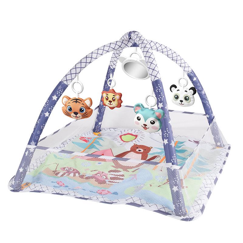 Baby Fitness Playpen Set: Early Education Toys with Ocean Balls & Crawling Mat for 0-3 Years.