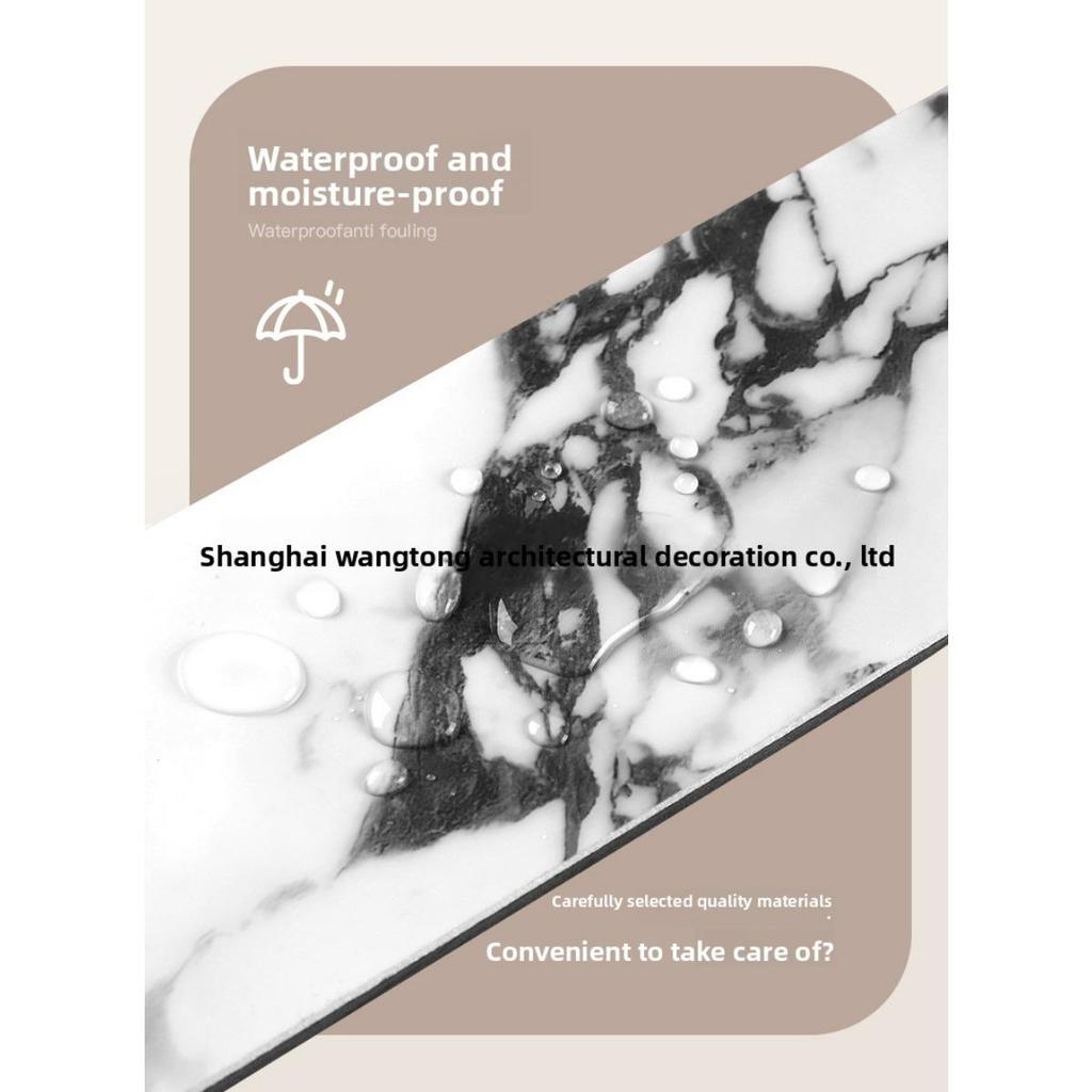 Thick Roll, European Style Marble Tile Panel Wallpaper, Self-adhesive PVC Imitation Brick, DIY Detachable, Floor and Wall Protection Strip