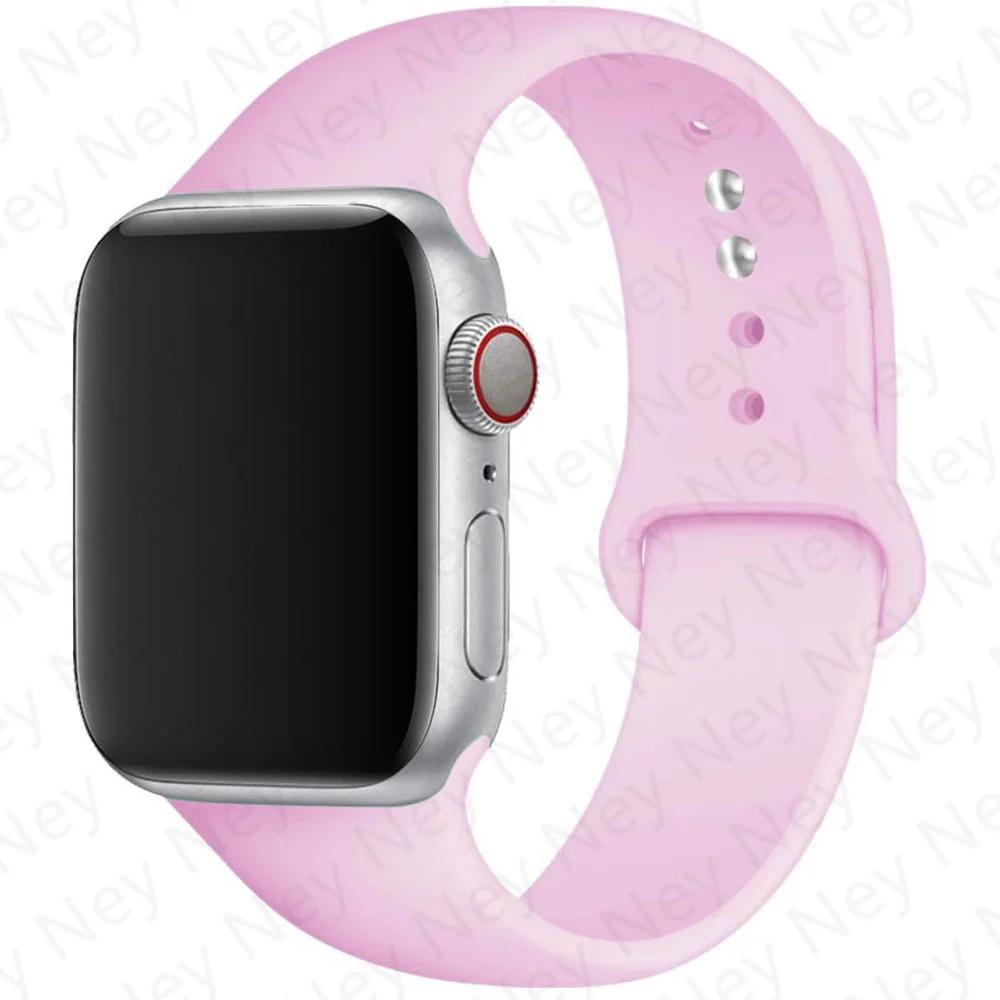 Silikonový řemínek pro Apple Watch 44mm 40mm 49mm 45mm 41mm 38mm 42mm Correa Belt Bracelet pro Apple Watch Series 9 8 7 6 5 3 SE Ultra 2
