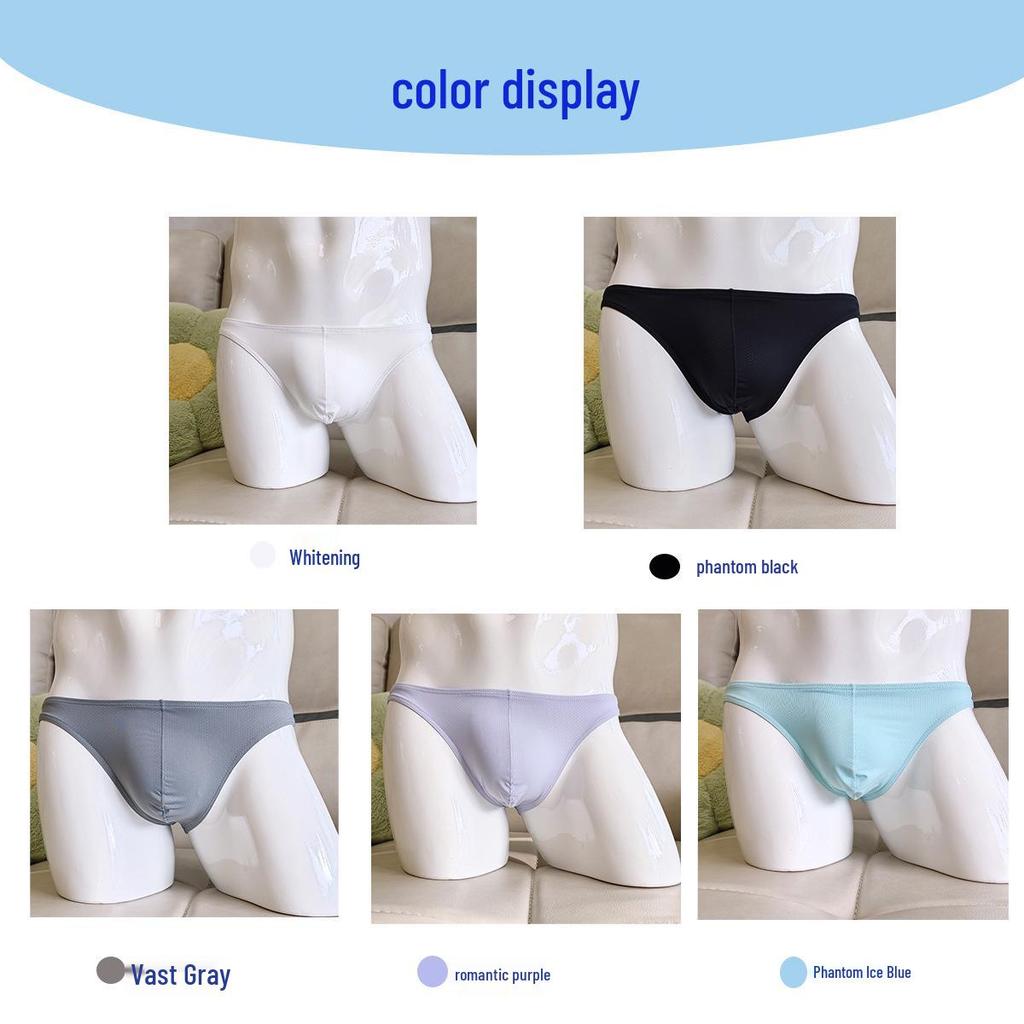 Men's Quick-Dry Mesh Briefs with Enhancing Pouch, Low-Rise, Breathable, Comfortable T-Back Underwear