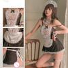 1Set Sexy Clothing Detailed Lightweight Sexy Black White Maid Suit