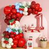 Red Wedding Balloon Birthday Balloon Arrangement Set Wedding Anniversary Opening Balloon Arch Ornament