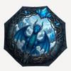 Blue Dragon Fantasy Art pattern umbrella, portable and foldable design, 8 ribs, a casual accessory for Halloween, Christmas, and birthday gifts.