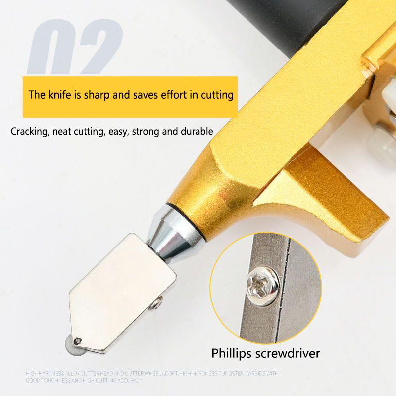 High Quality 2 In 1 Diamond Tile Glass Cutter Professional Ceramic And Porcelain Cutting Manual Multifunction Hand Tool Home Diy