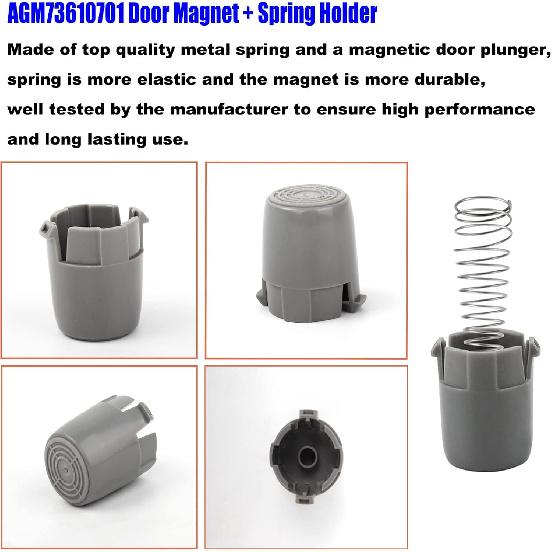 AGM73610701 Washer Parts Magnetic Door Plunger for Kenmore LG Washer Plunge Parts AGM73610702 MEG61961401 2002592 AP5331994 Fit Door Magnetic Holder