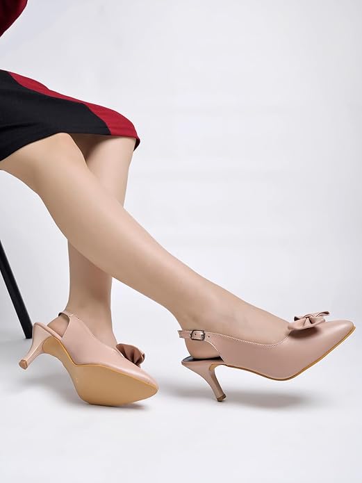 Shoetopia Damskie Stylowe Komfortowe Obcasy Lekka Amortyzująca Podeszwa | Sandały na Co Dzień i na Imprezę dla Kobiet Szpilki
