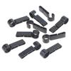 10Pcs Durable Plastic Helmet Clips Attachment Head Light Clamps Black Set Headlamp Hard Hat Safety Cap Hook