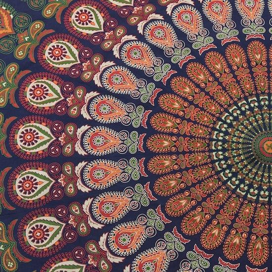 Indický Černý Peacock Kulatý plážový ručník jídelní ubrus cestovní hadřík nástěnná závěsná stěna gobelín tapiserie nástěnné umění nástěnné dekorace boho