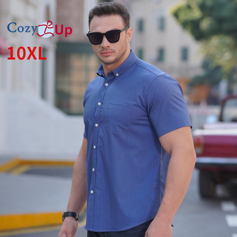 Cozy Up Herren-Arbeitshemd mit kurzen Ärmeln im Western-Stil mit Druckknöpfen