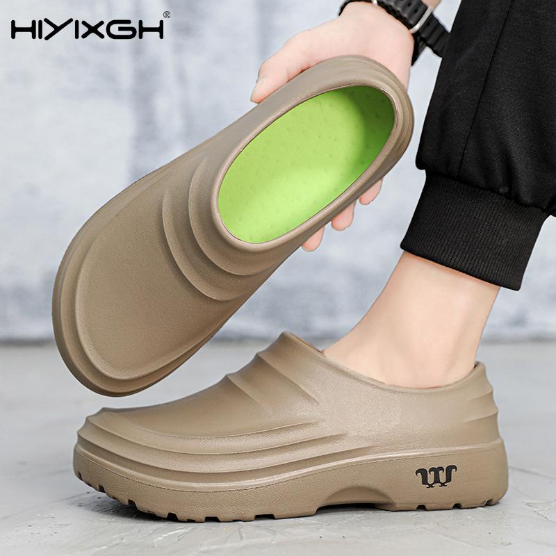 Summer Chef Shoes Non-slip And Oil-proof Work Shoes Lazy Slip-on Slippers Size 36-48