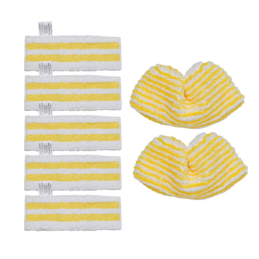 Steam Mop Pads Cloth Replacement for Karcher EasyFix SC2 SC3 SC4 SC5 Steam Cleaner, Microfiber Washable Reusable Steam Mop Cover Pads Set