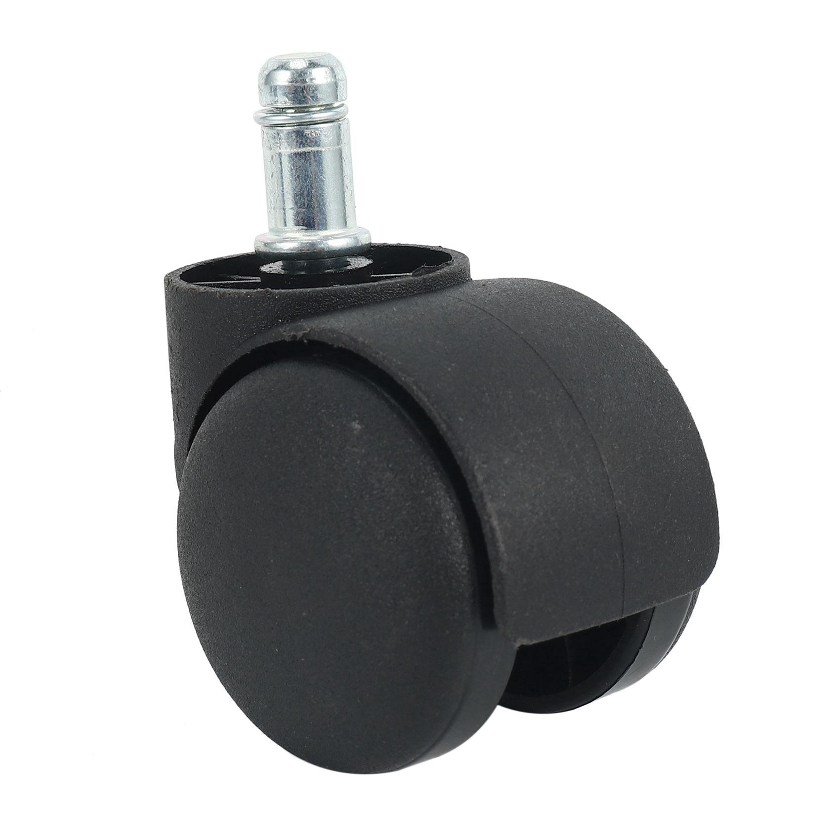ABWR-50Mm Office Chair Roller Castor Wheels - Set Of 10 - Black