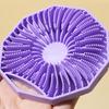 Polygon Silicone Bath Brushes Storage Hanging Drainage Body Exfoliating Skin Scrubber Easy To Clean