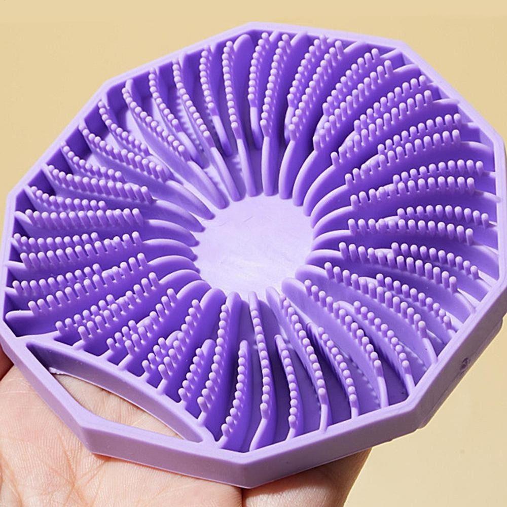 Polygon Silicone Bath Brushes Storage Hanging Drainage Body Exfoliating Skin Scrubber Easy To Clean