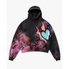 Mens Vintage Distressed 3D Printed Star Floral Oversized Hoodie Casual Streetwear Sweatshirt