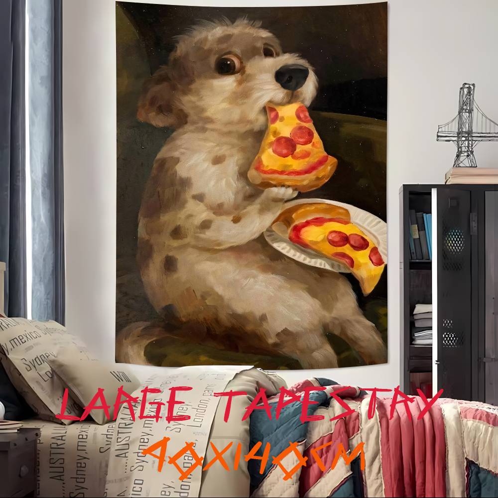 Funny Fashion Dog Cat Art Tapestry Decoration Bedroom Dormitory Background Cloth Holiday Home Party Living Room Club Tapestry
