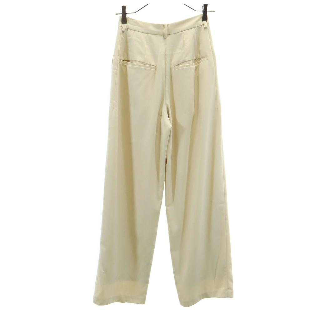 CLANE 2 tack Wide pants Cream yellow Women Used