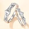 Tonglin S925 Sterling Silver Princess & Knight Couple Rings - Creative Christmas Gift