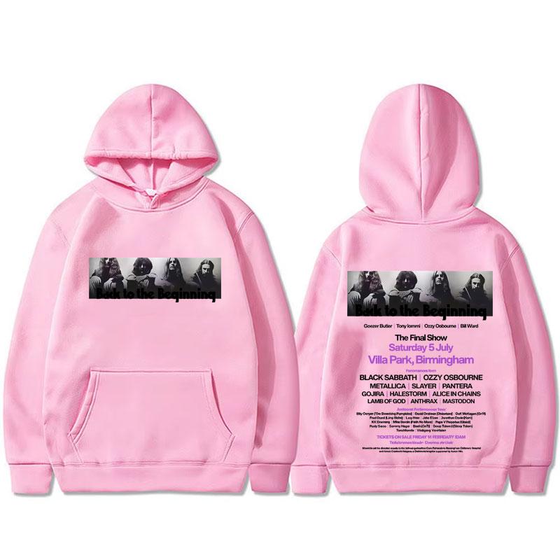 Heavy Metal Rock Band Black Sabbath and Ozzy Osbourne Back To The Beginning Vintage Hoodie Men Women Classic Casual Sweatshirt