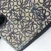 LOEWE Repeat Anagram Jacquard Square Tote Shoulder Bag Canvas Calf Leather Navy Blue Black