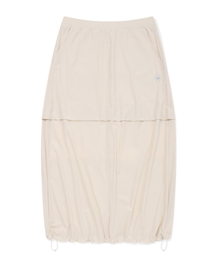 COVERNAT WOMAN Comfort Balloon Long Skirt Ivory
