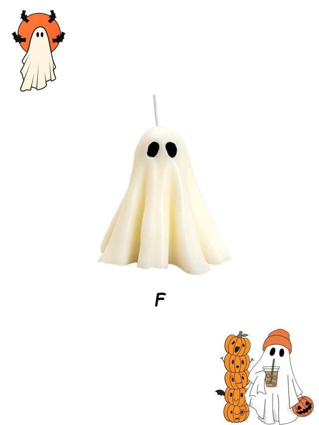 1/2pcs Halloween Ghost Candle Handcrafted Scented Candle Atmosphere Candle With Spooky Design Gift Fragrance Candle Party Decor