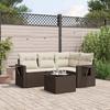 VidaXL Garden Lounge Set with Cushions 5 Pcs, Patio Sofas, Patio Furniture Set, Outdoor Furniture, Brown 3252460