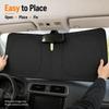 For Nissan NV200 -Fit 4-Layer Graphene Windshield Sunshade Reflective Gray-Silver Surface Helps Reduce Direct Sunlight