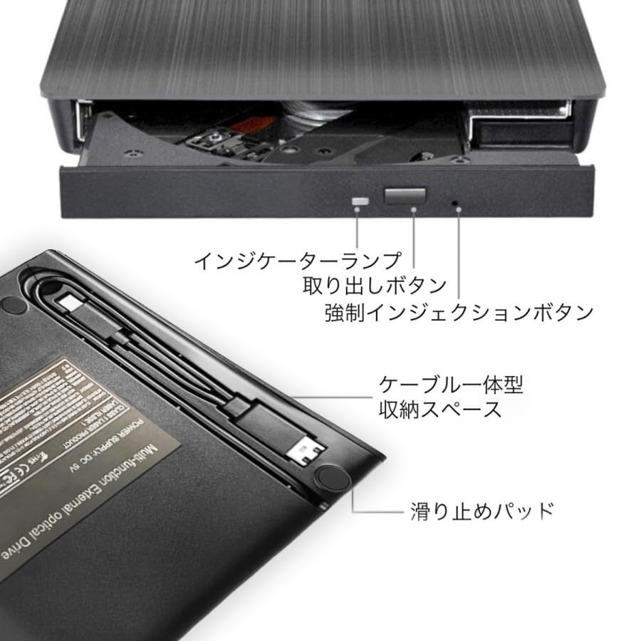 External CD DVD Drive Windows 11 Compatible USB Usb Mac External DVD Drive WAYetTO PC Portable Drive Write Read 3.0 Type-C DVD-RW CD-RW