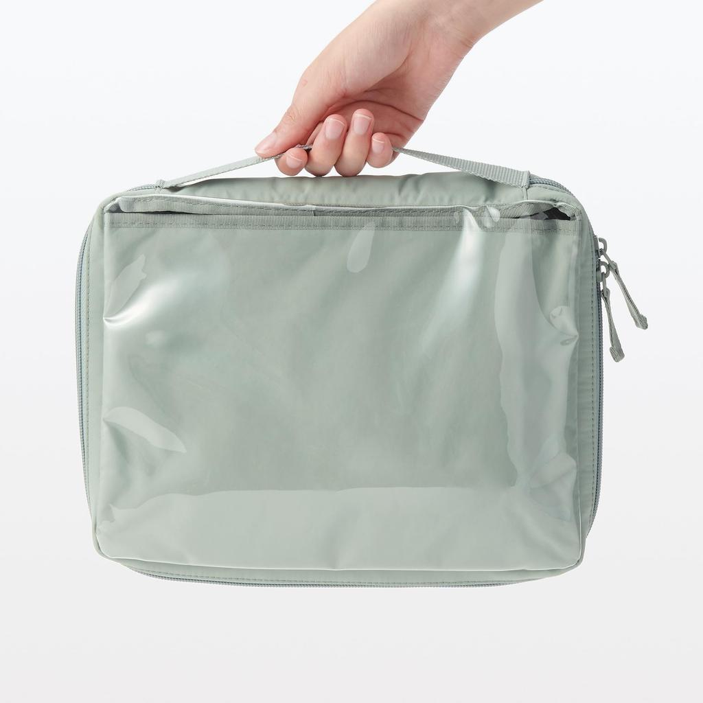 Duties Included MUJI Pocket-selectable Collection Case A5 Wide Moss Green