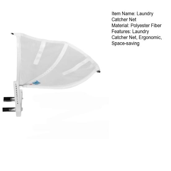 Back Pain Relief Laundry Tool Front Load Washing Machine Catcher Net, Foldable Anti-drop Washer Room Storage Solutions Collection Suction Cup