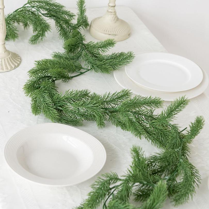 

1 шт. 72 ячейки Искусственное растение Хвойная лоза Декор для рождественской елки Садовый декор Домашний фестиваль Вечеринка Свадебный Фотореквизит Сделай сам зелёный