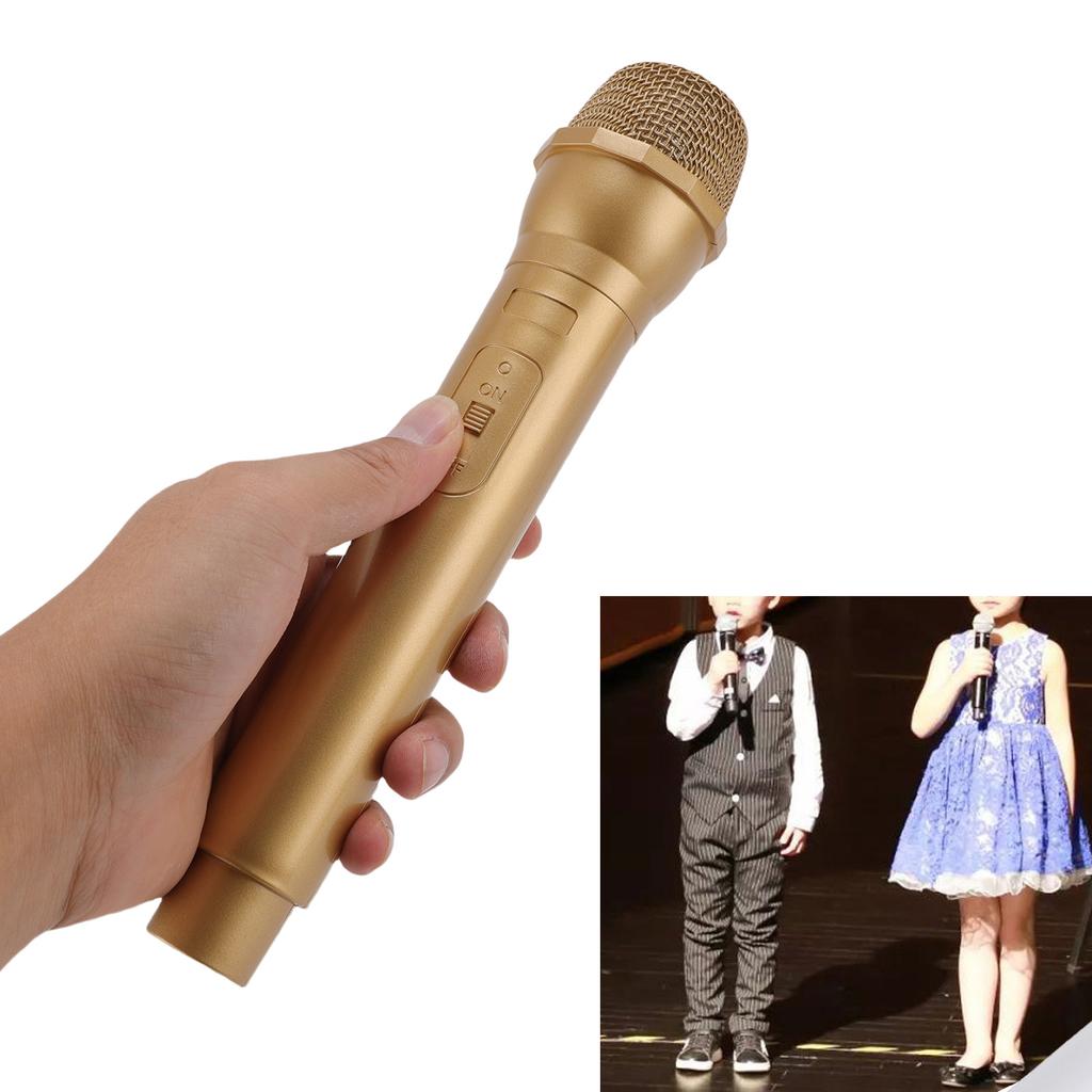 Simulated Microphone ABS Lightweight Rlistic Handheld Mic Prop for Speech Practice Cosplay Photography