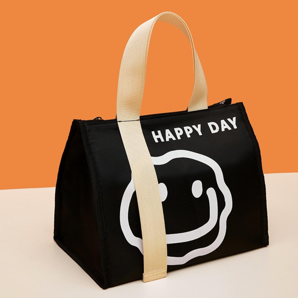 

New Oxford Cloth Lunch Bags Green Khaki Black Large Capacity Thermal Insulation Bag Drawstring Lunch Pack Outdoor