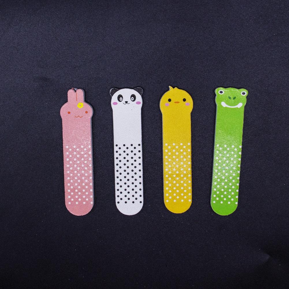 Cute Animals Mini Small Nail Buffer File Sandpaper Finger Tips Buffing File Manicure Salon Tools