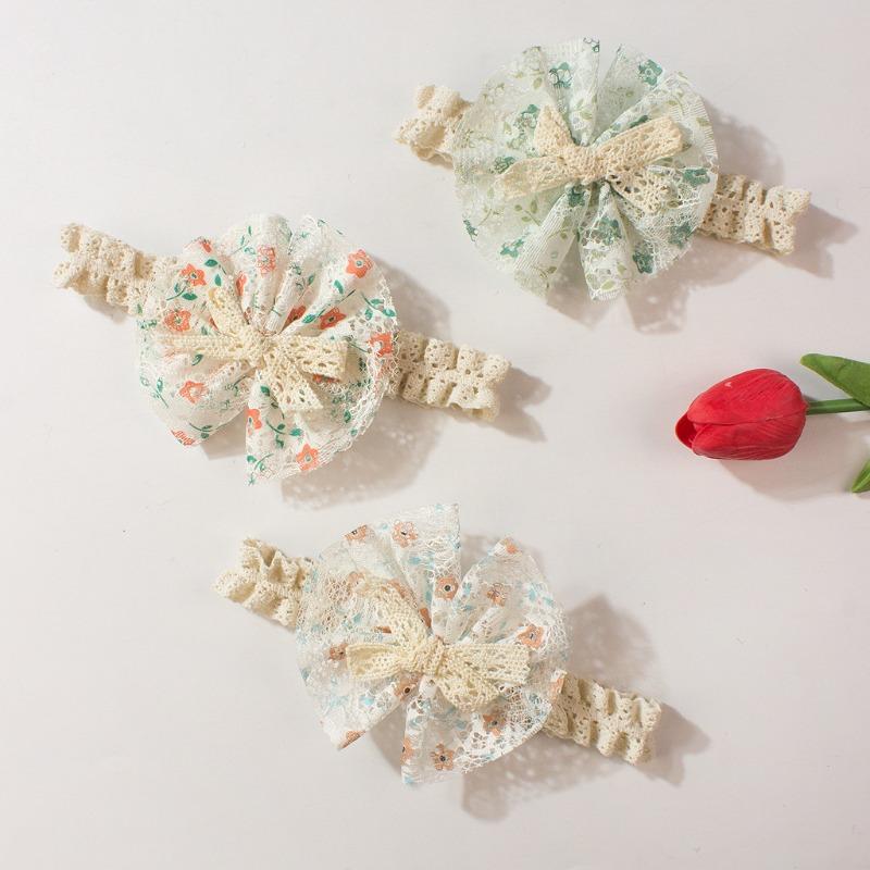 New Baby Headscarf, Cute Printed Bow Children's Headband, Summer Thin Baby Hair Accessories