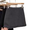 French Style Woolen A-Line High-Waisted Slimming Short Skirt for Women: Light, Casual, and Versatile Fashion.