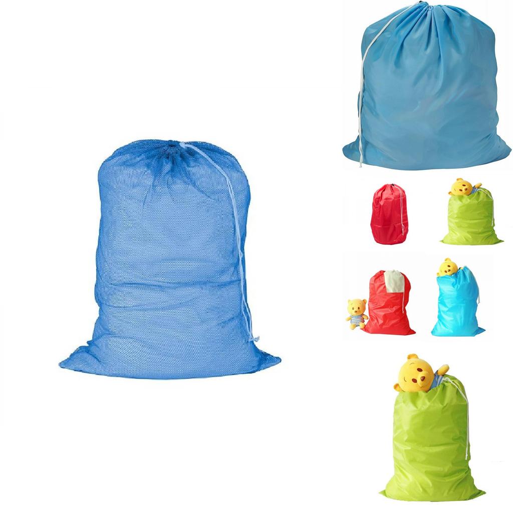 Strapazierfähiger Robinblauer Nylon-Wäschesack mit Kordelzugverschluss Rechteckige Form