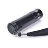 Mini Uv Ultra Violet 9 Led Flashlight Blacklight Light Inspection Lamp Torch