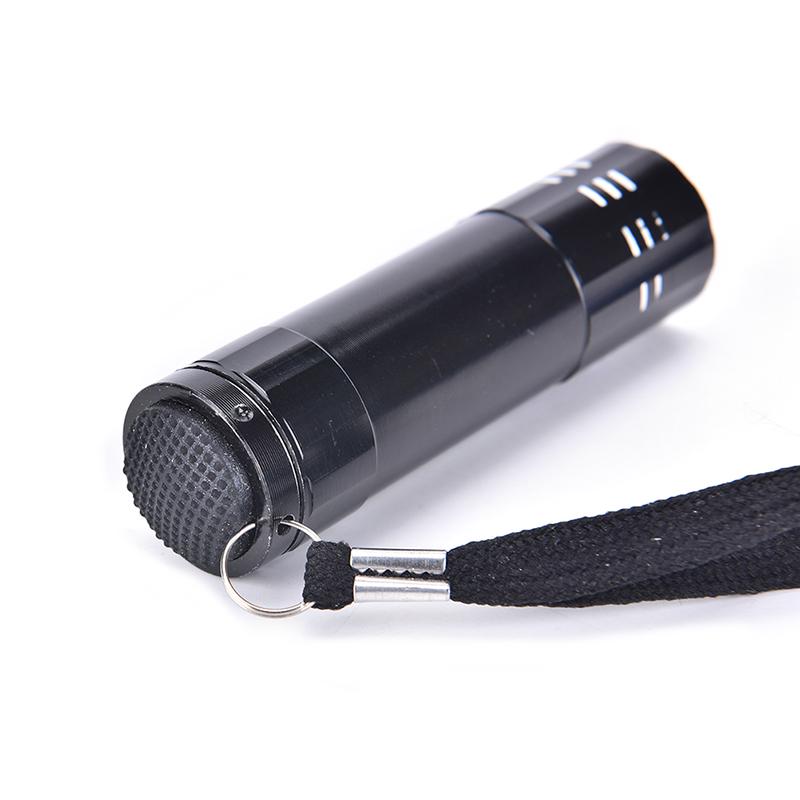 Mini Uv Ultra Violet 9 Led Flashlight Blacklight Light Inspection Lamp Torch